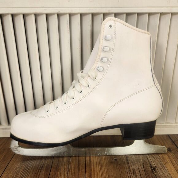 VTG American Rocket Figure Skates Style 520 Womens Sz 10 White Vinyl Athletic - Picture 7 of 11